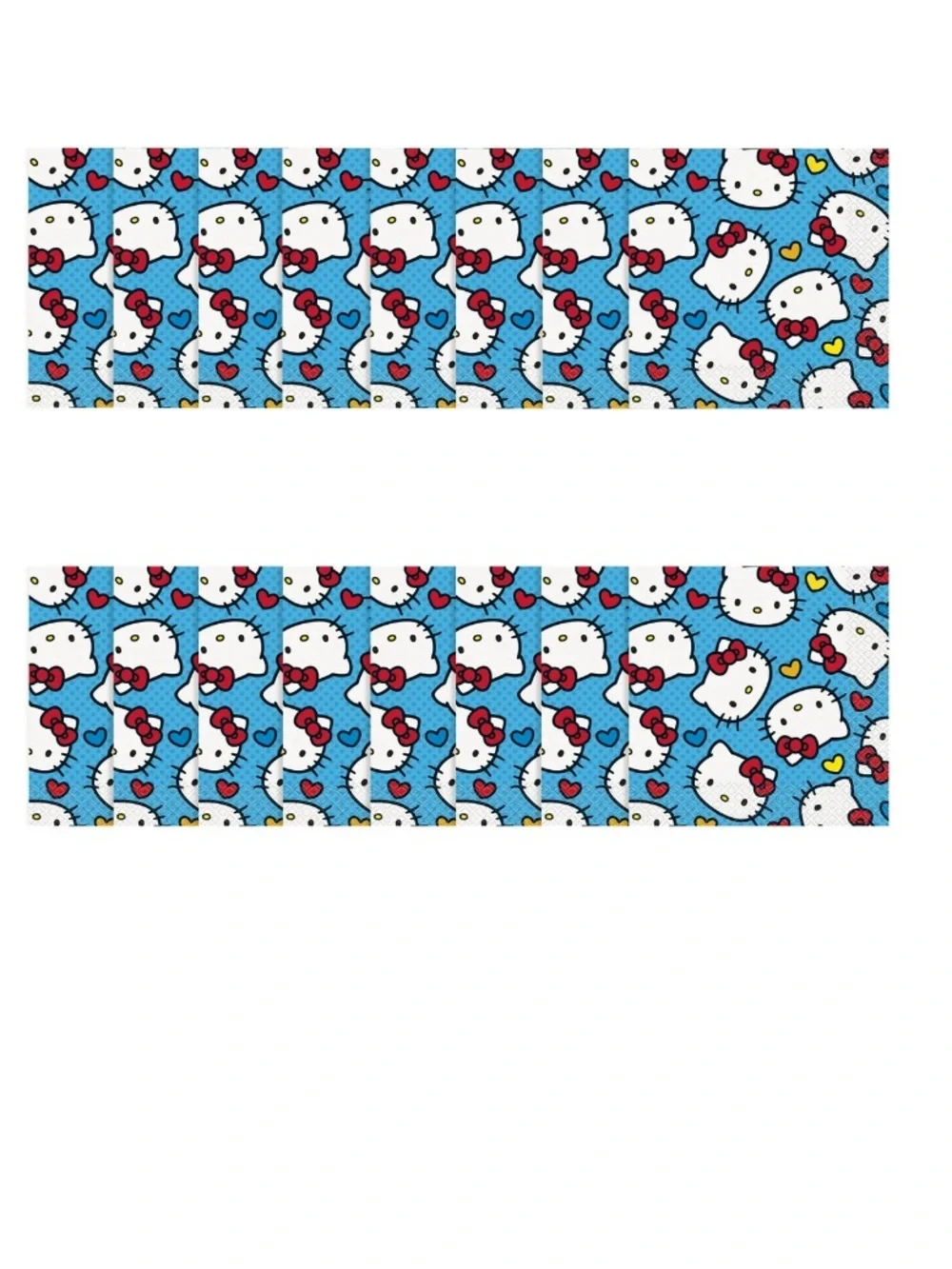 Hello Kitty Blue Party Lunch/Dinner Plates & Napkins Set